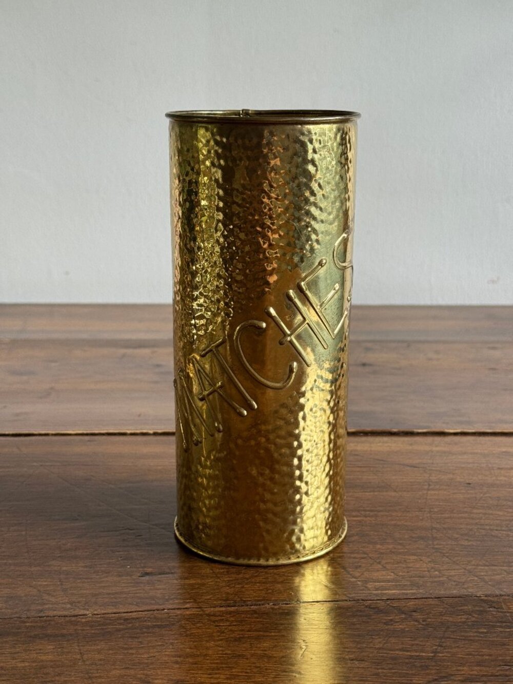 Vintage Brass Long Match Holder - Lombard England